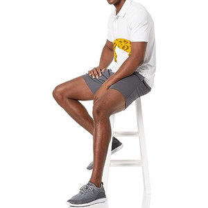 100% manga corta personalizada para hombres para polos ropa informal de secado rápido de alta calidad tela de punto patrón sólido - Product Image 2