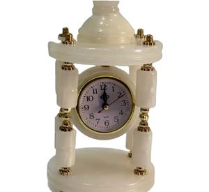 Reloj de Mesa de Ónix Hecho a Mano, Reloj de Escritorio de Piedra Natural, Decoración de Lujo para el Hogar u Oficina, Pieza de Arte, Regalo - Product Image 1