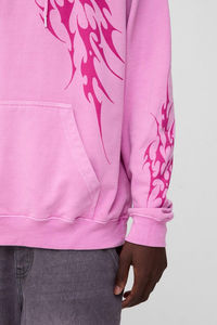 Sweat-shirts pour hommes de qualité supérieure, personnalisés, surdimensionnés, couleur rose, imprimés graphiques, basiques, en coton, streetwear, sweat-shirt à capuche avec poches - Product Image 5