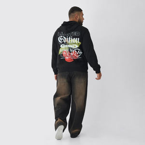 Sweat-shirt à capuche pour homme, coupe classique, épaules tombantes, en molleton épais, avec logo personnalisé, poche, hiver, 500/460/400 g/m², impression, 6XL - Product Image 6