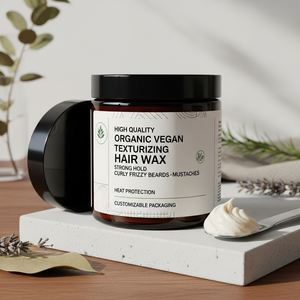 Cire coiffante texturisante végane biologique hypoallergénique de haute qualité, fixation forte pour cheveux bouclés et crépus, barbes et moustaches, protection thermique - Product Image 2