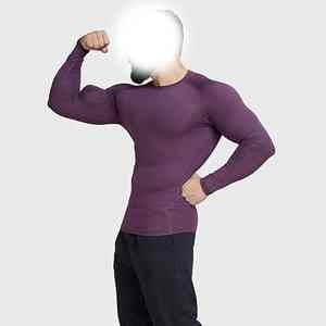 เสื้อคอมเพรสชั่นผู้ชาย ไร้ตะเข็บ ระบายอากาศได้ดี ลายพิมพ์ ชุดกีฬา มีปก แขนสั้น มีไซส์พลัส - Product Image 4