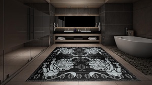 Juego de alfombras persas de lana anudadas a mano de alta calidad Diseño de patrón abstracto - Product Image 3