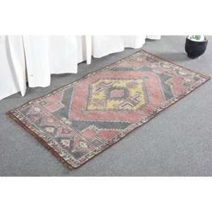 Alfombra de área Bohemia, roja y amarilla, turca, vintage, 22x39 pies, 10mm, respaldo de látex de lana, rectángulo de retazos para decoración de pasillo o habitación - Product Image 4