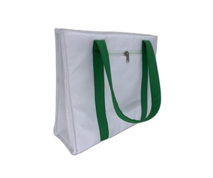 Sac fourre-tout en polyester personnalisé avec poche zippée et doublure intérieure pour promotions ou cadeaux manipulés Type - Product Image 1