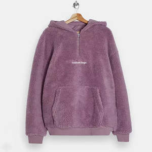 Top Trending Breathable <b>Men's</b> Customized <b>Sherpa</b> Fluffy Fleece <b>Hoodies</b>, Heavyweight Thick Fur Pullover <b>Hoodies</b> Wholesale - Product Image 4