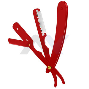 Navaja de Afeitar Profesional para Hombre, Navaja de Afeitar de Seguridad con Filo Recto, Navaja de Afeitar de Seguridad con Filo Recto para Salones Rojos - Product Image 6