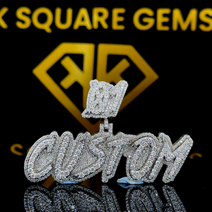 Custom Letter Hip Hop Pendant, Custom Your Letter, Men's Hip Hop <b>Number</b> Pendant, Moissanite Pendant, Ice Out Hip Hop Jewelry - Product Image 5