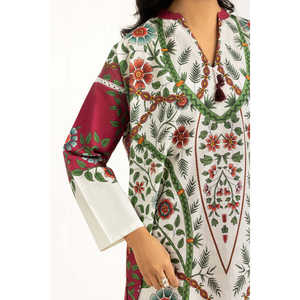 ชุดเซ็ตพิมพ์ลายโบฮีเมียนครอสสลับสี รุ่น IPST-55261 สำหรับฤดูใบไม้ผลิ/ฤดูร้อน ชุด 2 ชิ้น ผ้าเครป คอปก แขนกุด กางเกงขาสั้น - Product Image 2