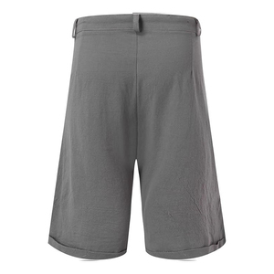 Pas cher prix nouveauté hommes Jogging Shorts solide été respirant coton longueur motif poches plaine teint 100% coton - Product Image 2