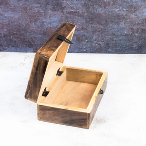 Caja de Joyería de Madera Hecha a Mano Barkah Star con Acabado Flame Work, Capacidad Personalizada, Organizador Decorativo, Cofre del Tesoro - Product Image 3