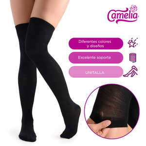 เมเดียตาถุงเท้ายาวลายดอกไม้แบบใช้แล้วทิ้ง รุ่น Mod. ถุงเท้าเดรสยาวถึงเข่า 7003 ทำจากไนลอนนุ่ม ระบายอากาศได้ดี ขนาดเดียว ใส่ได้ทุกขนาด มี 2 นิ้วเท้า - Product Image 6