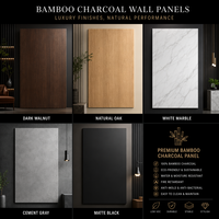 Panel de Pared Ecológico Impermeable de Bambú Moderno, Fácil Instalación para Sala de Estar, Villa, Hotel, Oficina, Pared Interior