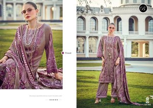 Conjunto de Salwar Kameez para Fiesta, 100% Algodón, Bordado Pesado, Estampado Digital, Corte Recto, Borde Bellamente Equilibrado - Product Image 4