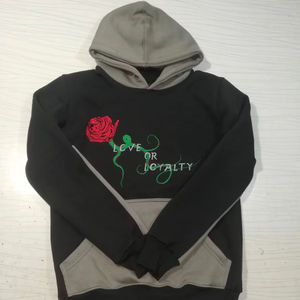 Survêtement en molleton de coton pour hommes avec logo brodé de haute qualité et broderie en chenille survêtement pour hommes de la meilleure qualité sweat à capuche personnalisé - Product Image 3