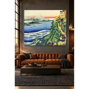 Impression sur toile Fida Hokusai du mont Fuji et de la baie ondulée - Product Image 2