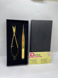 Las mejores pinzas para pestañas de acero sostenible Dorlon, Punta puntiaguda chapada en oro de Plasma negro, precisión antiestática, pestañas fáciles de usar - Product Image 6