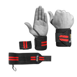 Premium Oriental Vikings Black & <b>White</b> Striped Elastic Wrist <b>Wraps</b> (Polyester & Rubber) for Sports-Unisex - Product Image 1