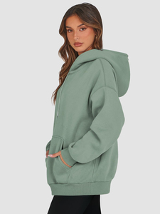 Sudadera con capucha y sudaderas para mujer Otoño Mujer Sólido Algodón con capucha Espesar Sudaderas con capucha cálidas Sudaderas con capucha transpirables anti-pilling para mujer - Product Image 3