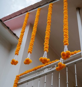 Artificial Flower Wall Door Hanging Home Office Temple Wedding Function Party Festival Decoration Marigold <strong>Garlands</strong> Set <strong>Paper</strong>