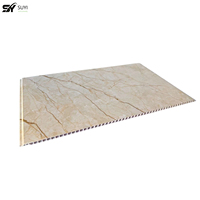 Panneaux muraux en PVC modernes, imperméables et ignifuges, imitation marbre, pour revêtement mural intérieur, usage commercial et domestique