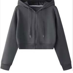 ชุดเสื้อผ้ากีฬาสำหรับผู้หญิงเสื้อครอปแขนยาวลำลองมีฮู้ดและกางเกงขายาวมีโลโก้ด้านหน้า - Product Image 2