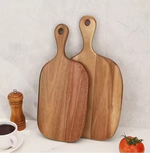 Tabla de cortar de bambú con asa, tabla de picar de madera, bandeja para servir charcutería - Product Image 6