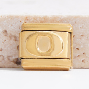 Venta al por mayor iniciales oro Acero inoxidable <span class=keywords><strong>italiano</strong></span> encanto pulsera 26 letras inglesas encanto enlace DIY <span class=keywords><strong>italiano</strong></span> encantos pulsera - Product Image 4