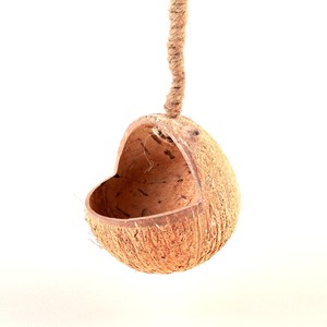 Dụng Cụ Cho Chim Ăn Vỏ Dừa Tự Nhiên 100% Làm Thủ Công Với Dây Treo Thiết Kế Khác Nhau Logo Tùy Chỉnh - Product Image 1