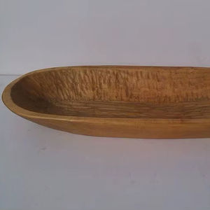 Tazón Decorativo de Madera para Servir Alimentos, Tazón Ovalado, Vajilla, Tazón para Servir Masa, para Uso en el Hogar, Hoteles y Restaurantes - Product Image 1