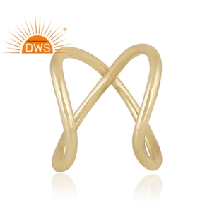 แหวนทองเหลืองชุบดีไซน์ทำมือล่าสุด สำหรับผู้หญิง ของขวัญสำหรับเธอ ผู้ผลิตเครื่องประดับตามสั่ง - Product Image 4