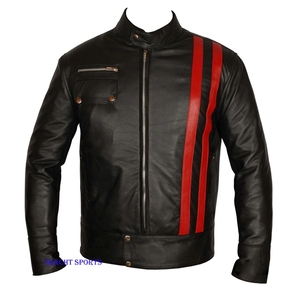Veste de Moto en Cuir Vintage de Style Rétro sur Mesure Respirante en PU de Haute Qualité Tout Plus Avec Custom Racing Adultes XL - Product Image 1
