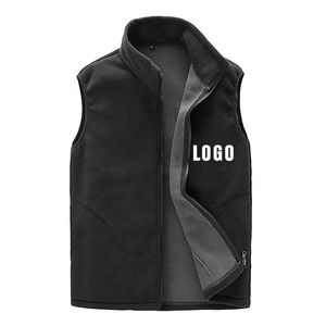 Breathable Custom Service Newest Design Sherpa Lining Zipper Breathable <b>Waistcoat</b> <b>Men's</b> Winter Polar Fleece Vest <b>for</b> <b>Men</b> - Product Image 1