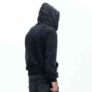 เสื้อมีฮู้ดประดับคริสตัลผ้าฝ้าย100% วินเทจผ้าฝรั่งเศสเทอร์รี่แอซิดคริสตัลสำหรับฤดูใบไม้ร่วงออกแบบได้ตามต้องการ - Product Image 2