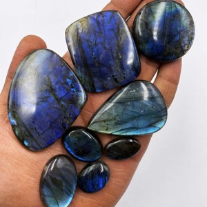 Labradorita natural mezcla forma cabujón piedra preciosa suelta para la fabricación de joyas incluye Marquesa y formas ovaladas - Product Image 2