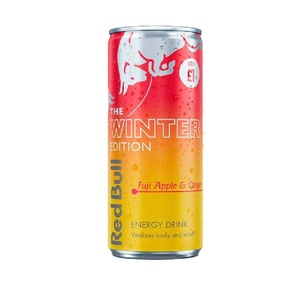 Bebida Energética Red Bull con Sabor a Manzana Fuji y Jengibre, 250 ml, Paquete de 12, Edición de Invierno, Proveedor de Distribución al por Mayor - Product Image 4