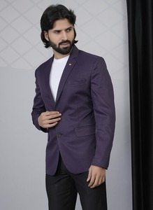 Costume deux pièces élégant pour homme, veste et pantalon de costume, couleur violet, pour les événements professionnels et les soirées, disponible au meilleur prix - Product Image 3