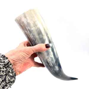 Corne à boire viking de qualité supérieure, authentique corne de bœuf, de vache et de buffle, cornes à boire vikings médiévales à prix abordables - Product Image 4