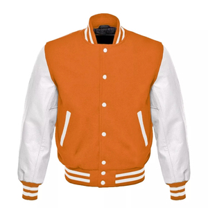 Wholesale Men Custom Cotton <b>Fleece</b> Baseball <b>Jacket</b> Letterman Baseball <b>Jacket</b> Letterman winter <b>Jacket</b> for Men - Product Image 3