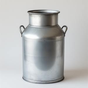 Bidon de lait en métal galvanisé antique élégant avec poignées durables idéales pour la ferme à la maison et le style de jardin extérieur - Product Image 6