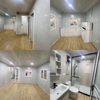 Maison modulaire à toit plat de 20 pieds, maison préfabriquée en conteneur, espace de vie extensible, prête à être expédiée, logement abordable