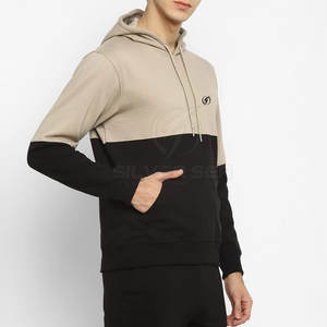 Sudadera con capucha de algodón para hombre 2023, Sudadera con capucha con estampado de patrón sólido de tela de lana gruesa de gran tamaño personalizada a la moda al por mayor - Product Image 3