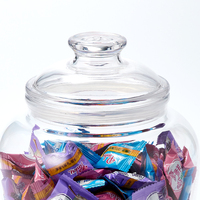 Pot à bonbons en acrylique style apothicaire Kwang Hsieh avec couvercle, capacité 2.0-3.0L, taille M, personnalisable, conteneur de rangement transparent avec couvercle à logo