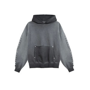 เสื้อฮู้ดดี้ผ้าไหมสำหรับผู้ชาย ดีไซน์ปรับแต่งได้ สองชั้น ทรงปกติ สไตล์วินเทจแนวสตรีท ผลิตจากผ้าฝ้ายฟลีซ 100% เป็นมิตรกับสิ่งแวดล้อม เหมาะสำหรับฤดูหนาว - Product Image 1