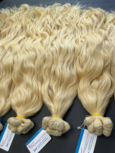 Prêt à Expédier 100% Vierge Vietnamien Naturel Ondulé Trame Haute Qualité Blonde Extensions de Cheveux Humains - Product Image 5