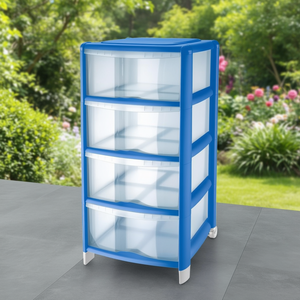 <b>Plastic</b> <b>Storage</b> <b>Drawers</b> 4C Bamboo Ocean 9022069ABM-Space-Saving Chest 38.5x39.5x86cm - Product Image 3