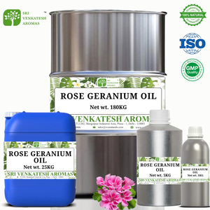 กลั่นน้ำมันเจอเรเนียมบริสุทธิ์จากดอกกุหลาบเจอเรเนียม100% ได้รับการรับรอง GMP สำหรับผิวหน้าขายส่งน้ำมันหอมระเหยเจอเรเนียมธรรมชาติ - Product Image 2