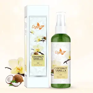 Crysalis Coconut Vanilla Linen Room Spray Air Freshener Made With Essential Oils Fresh & Revitalizing Aroma -100ml / 3.38 fl oz