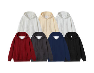 Streetwear sweat-shirt à fermeture éclair Logo personnalisé et couleur sweats à capuche zippés en coton polaire coupe régulière sweat à capuche à fermeture éclair pour hommes et femmes - Product Image 3