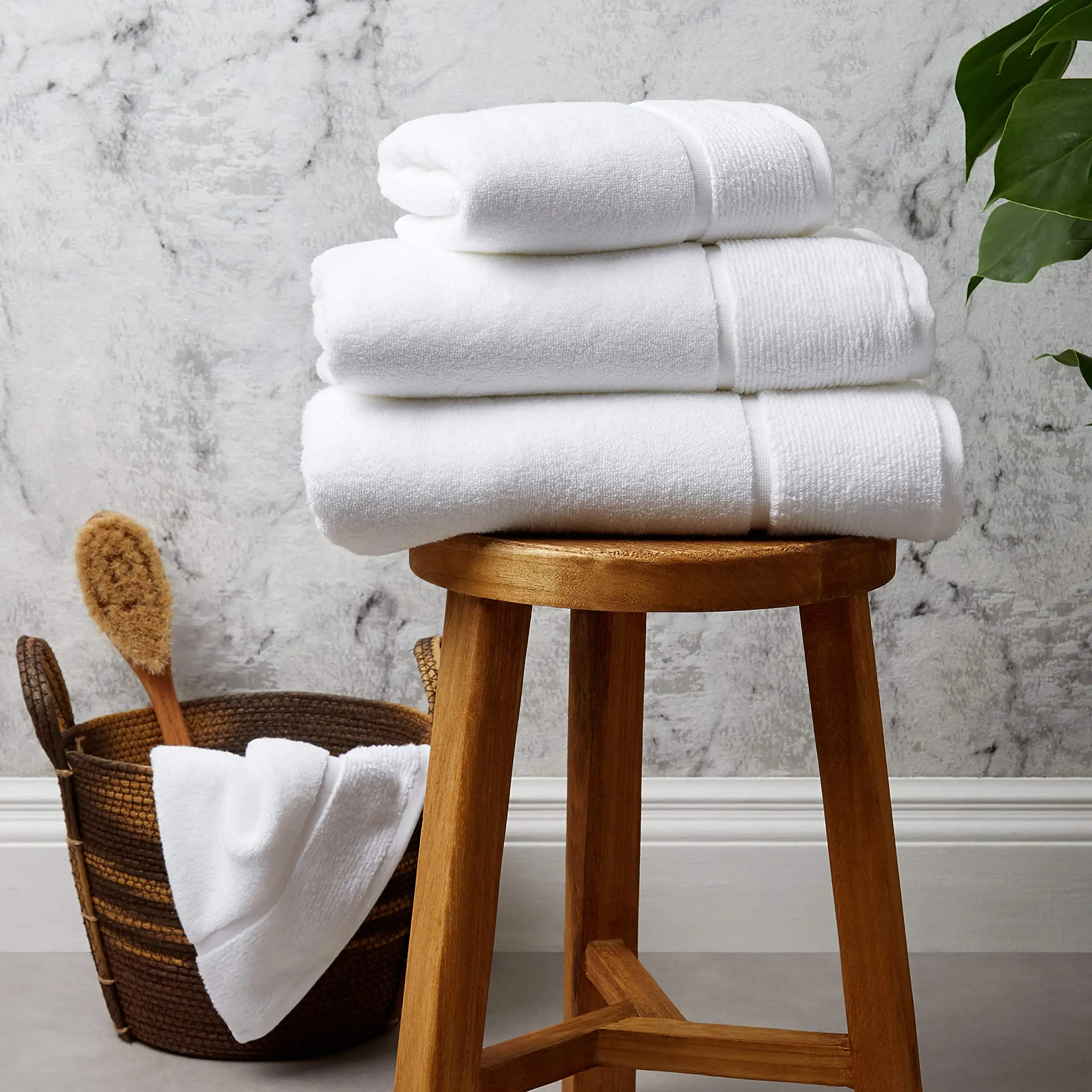 Morbido cotone bianco puro Hotel asciugamani da bagno a mano asciugamani da spiaggia per il viso per il commercio all'ingrosso a buon prezzo
